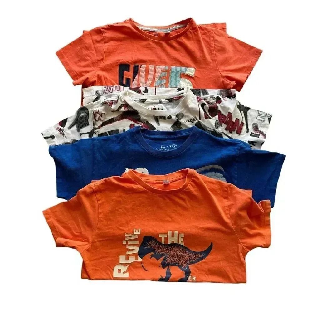 Okaidi  Boys Cotton Soft Play Short Sleeves T-Shirts Bundle SZ 10 #2286